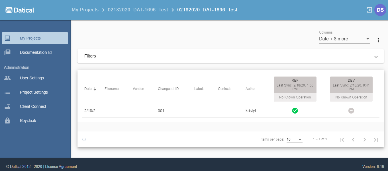 Image of the pipeline step status view